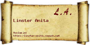 Linster Anita névjegykártya